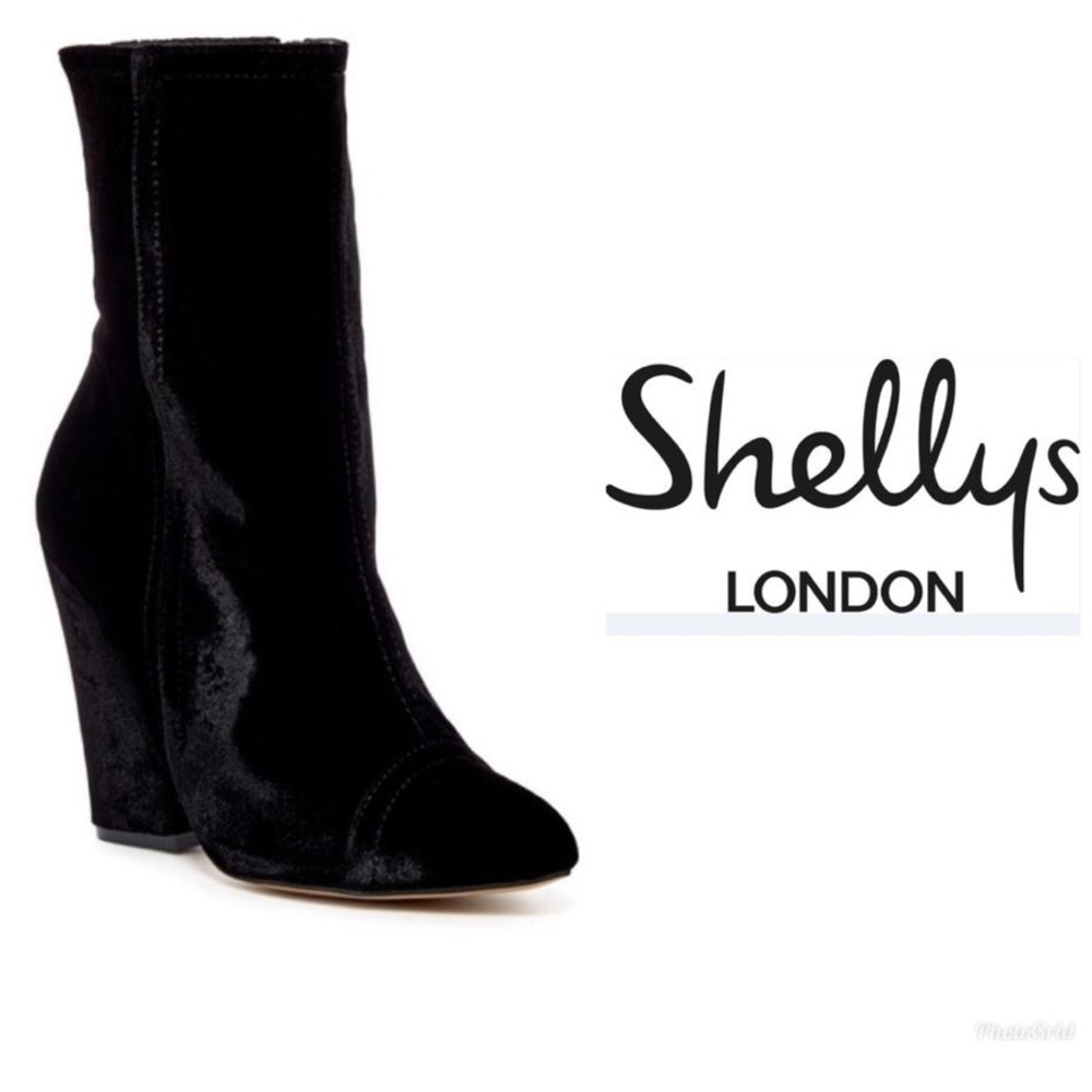 Shelly London Tater Velvet Side Zip Bootie